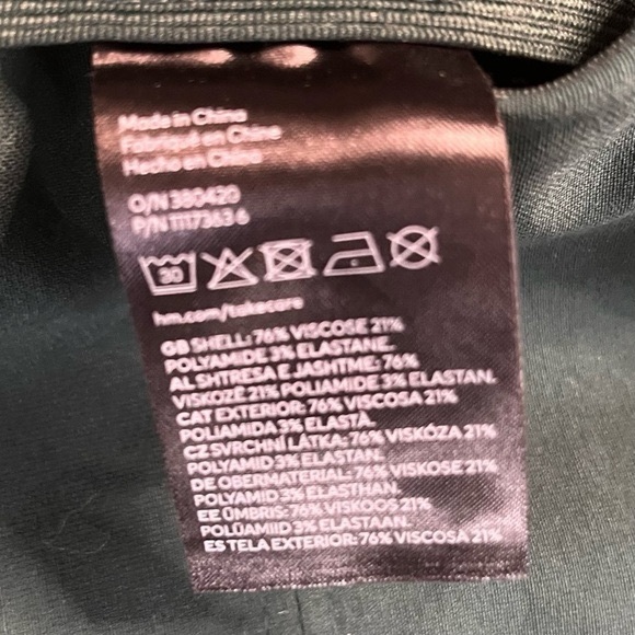 H&m Green Viscose Blend Leggings With Elasticized Waistband Size 8 NWT - Picture 7 of 7